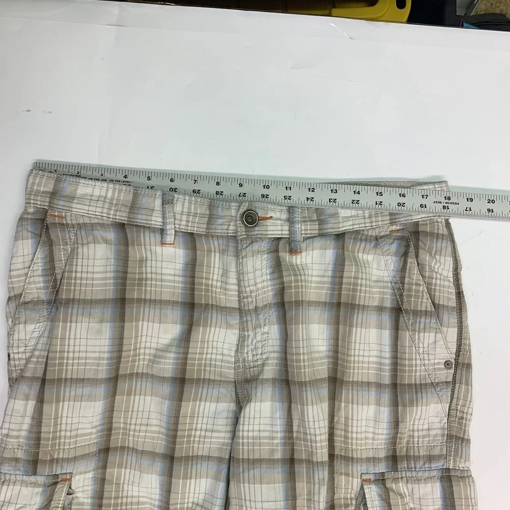 Tommy Bahama Men's Plaid Cargo Shorts Casual‎ Outdoor Summer Size 34